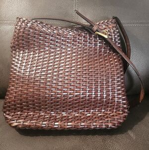 Talbots Rich Brown Leather Handbag